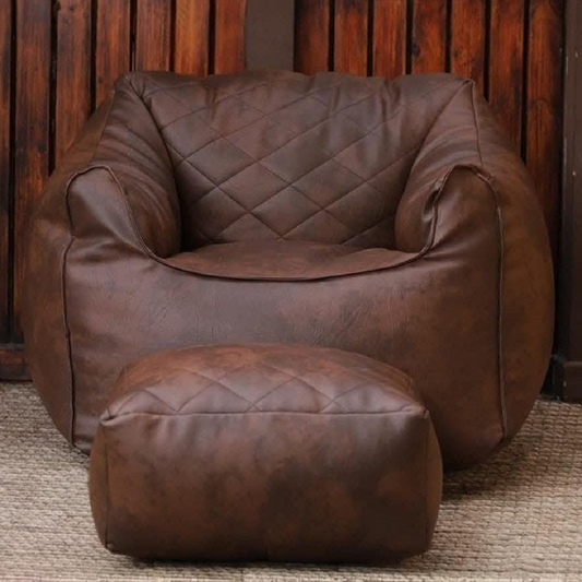 بين باج جلد، 100*100 سم - بني