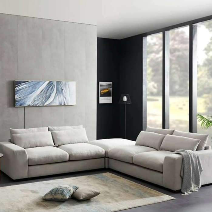 كنب زاوية ثلاث قطع شيك 