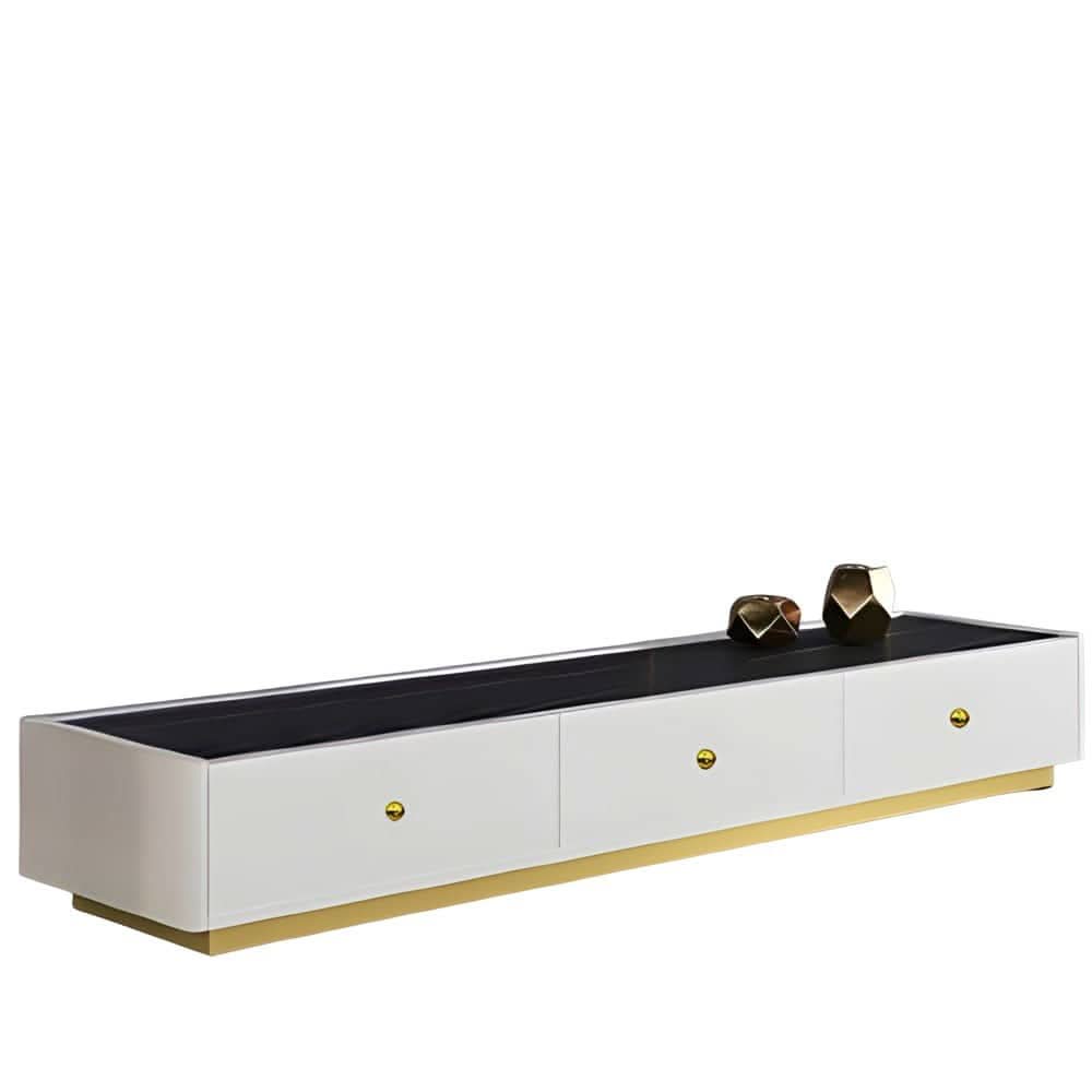 طاولة تلفاز ام دي اف لون أبيض 