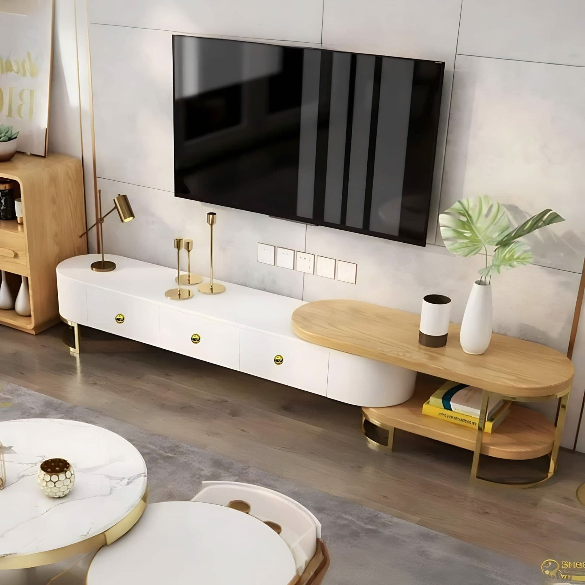 طقم طاولات تليفزيون وقهوة 