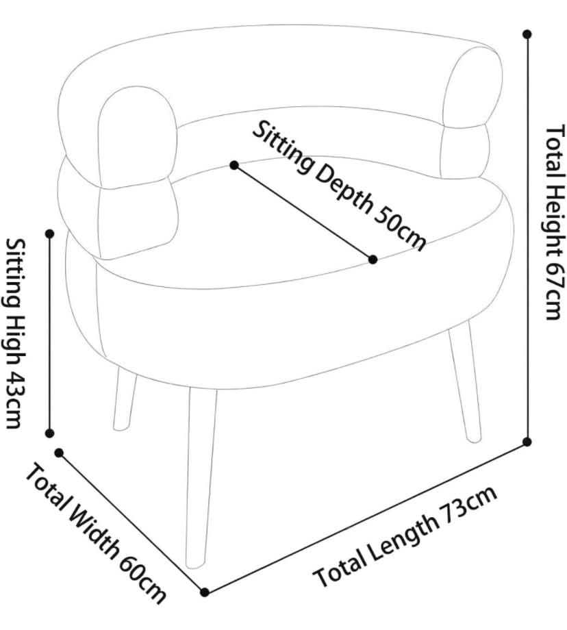 كرسي بذراع أسطواني 