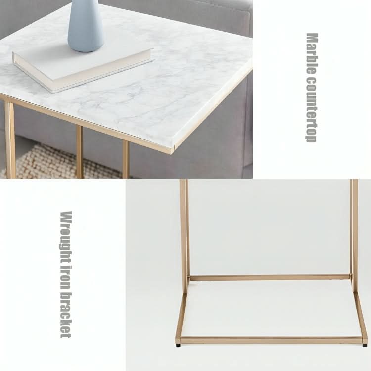 طاولة جانبية بسطح رخام 