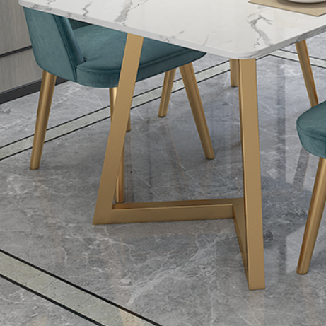 طقم سفرة معدني بسطح رخام 