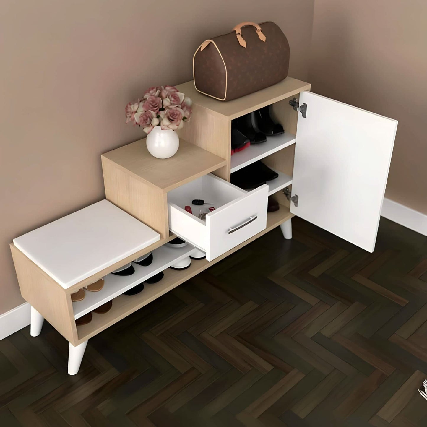 خزانة احذية ام دي اف 