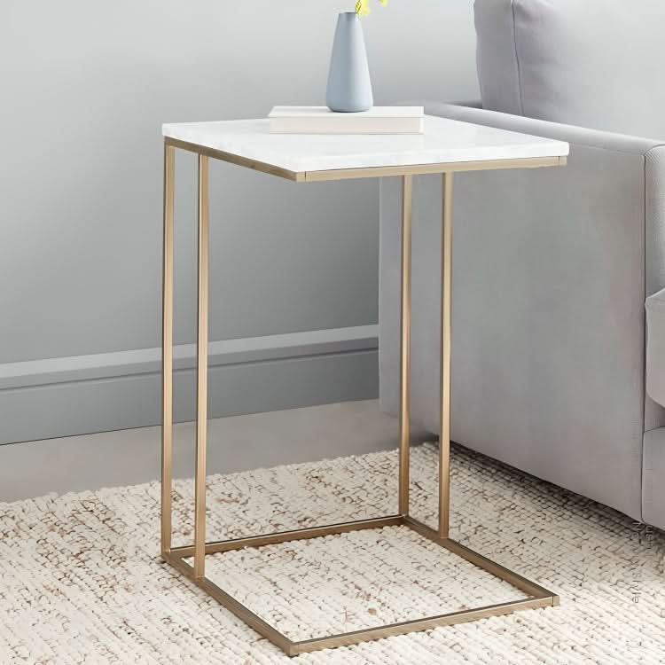 طاولة جانبية بسطح رخام 