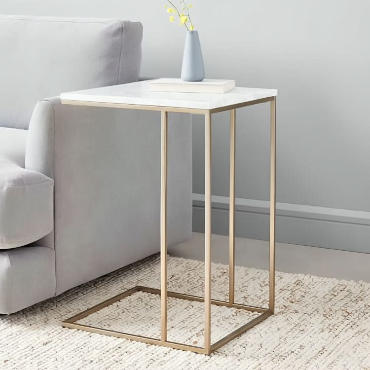 طاولة جانبية بسطح رخام 