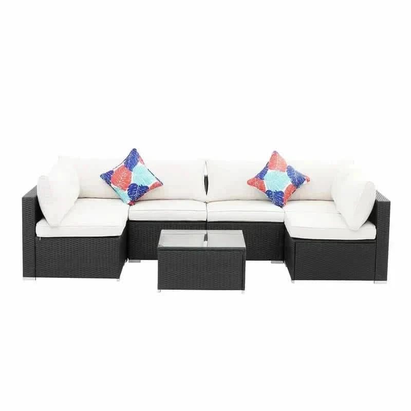 طقم خارجي معدن و راتان 