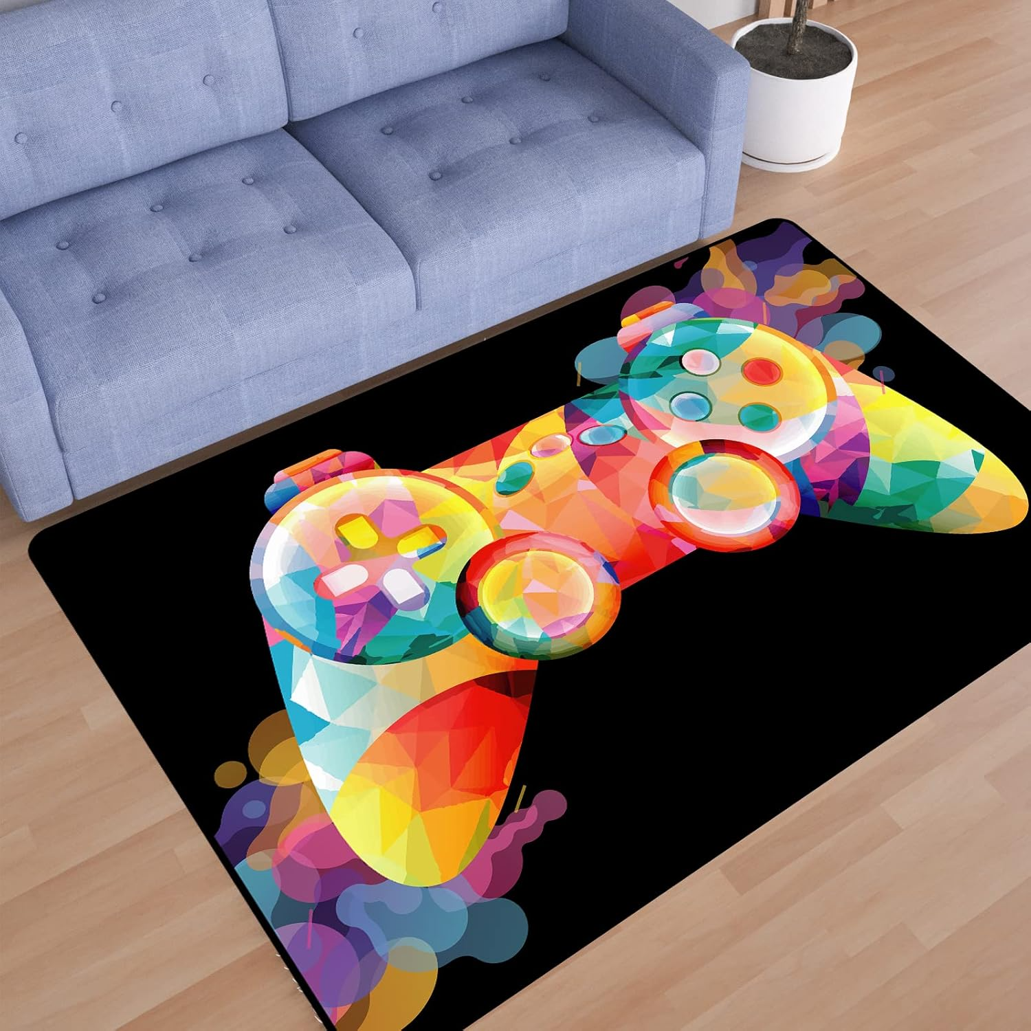 سجادة أرضية متعددة الألوان 