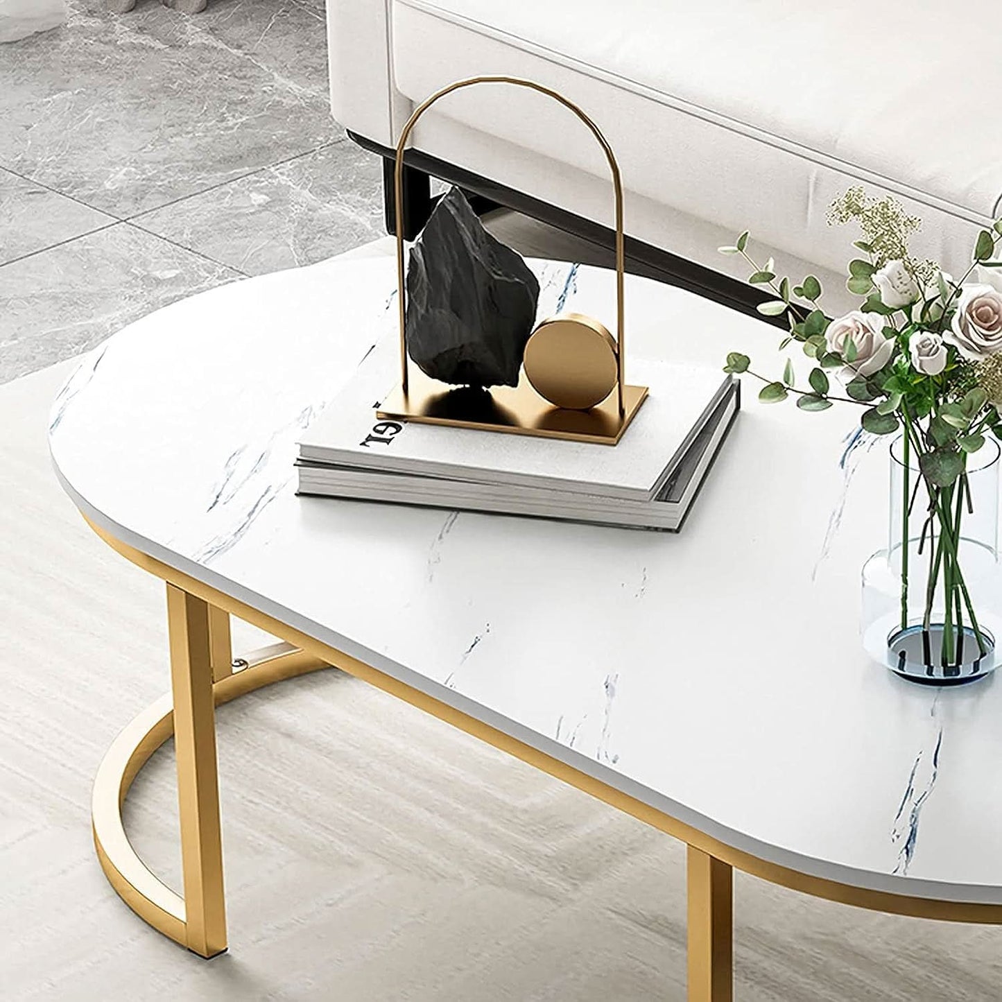 طاولة قهوة بيضاوية 