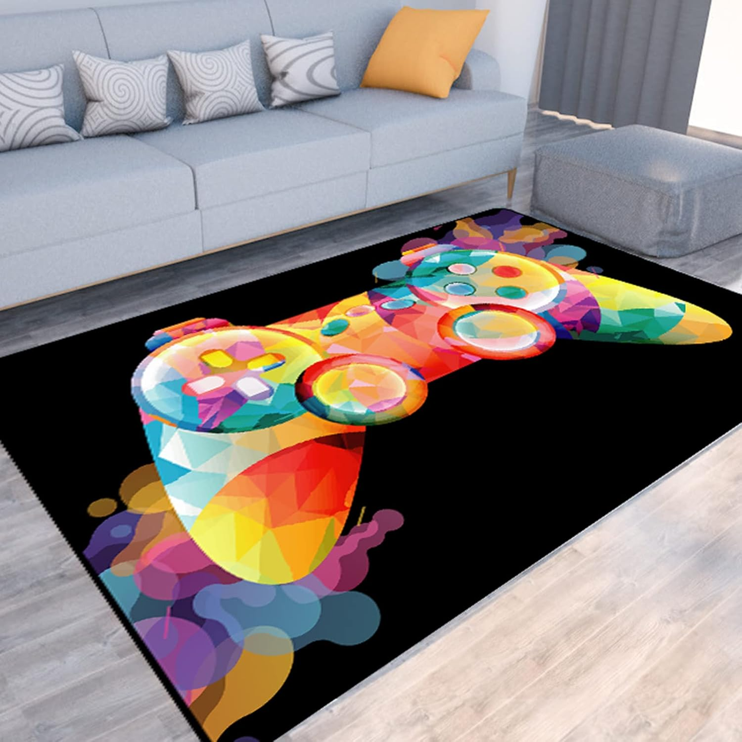 سجادة أرضية متعددة الألوان 