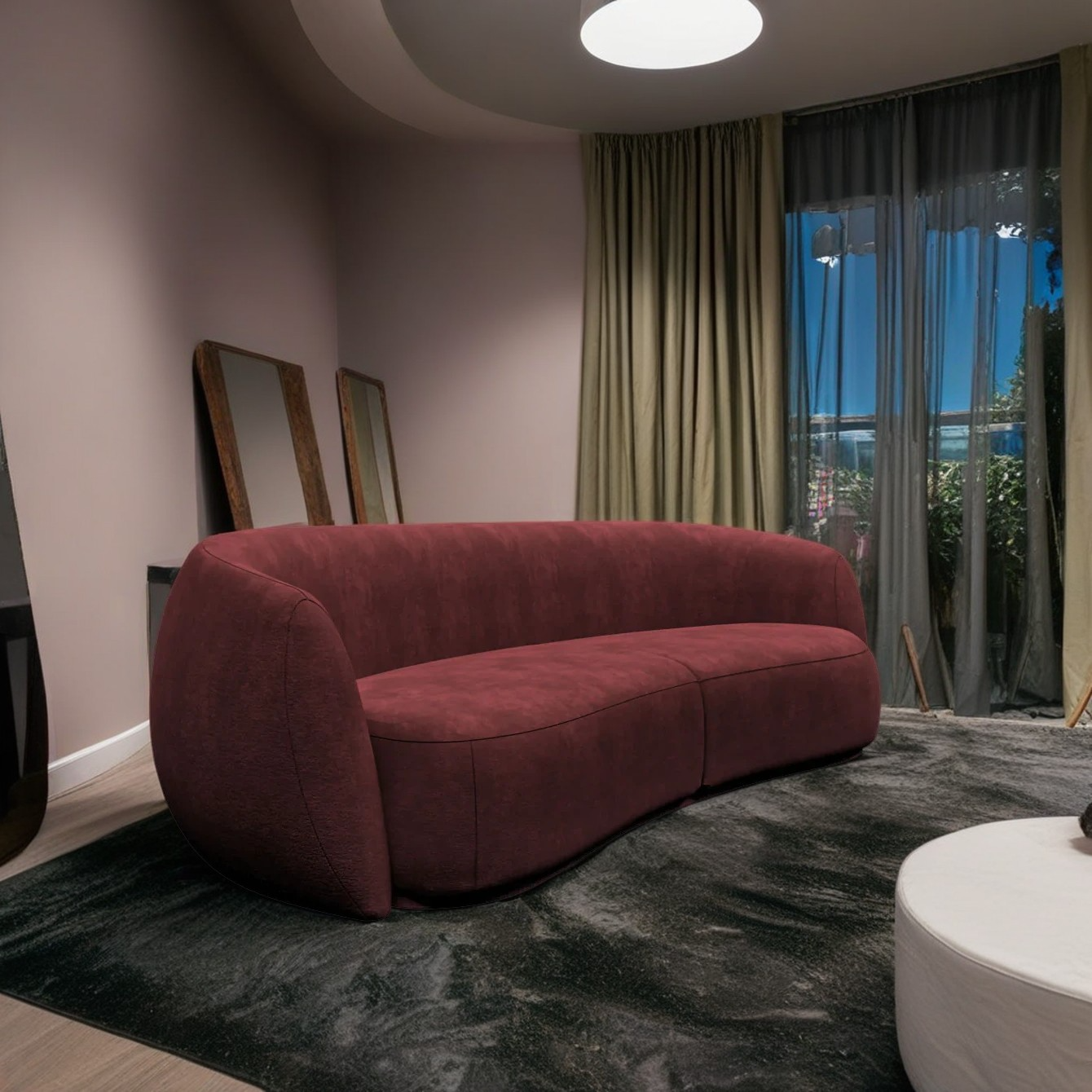 كنبة فاخرة خشب طبيعي - Baytuk