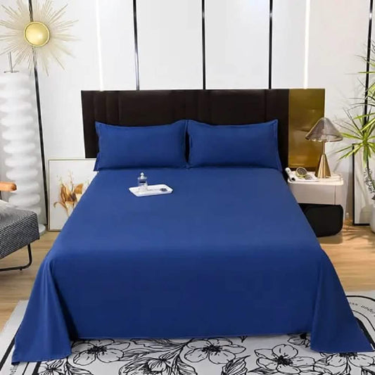 مفرش سرير مايكروفايبر، 240*220 سم - أزرق