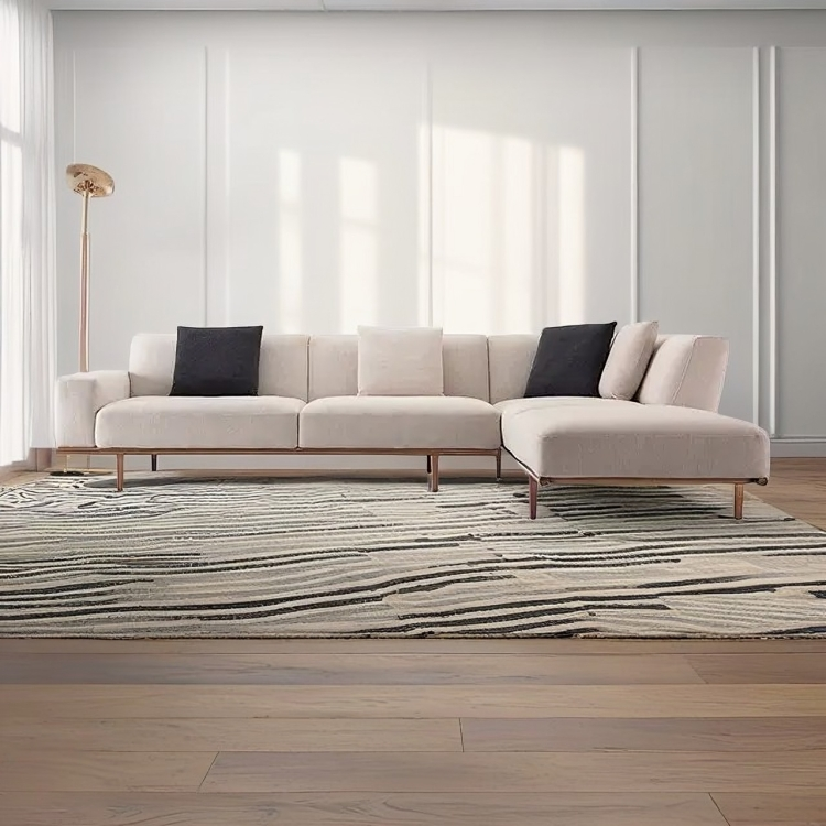 كنبة زاوية بتصميم بسيط