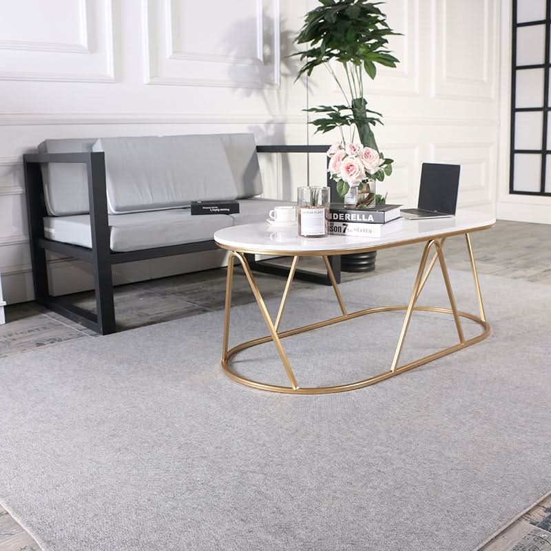 طاولة قهوة بيضاوية بتصميم مودرن 