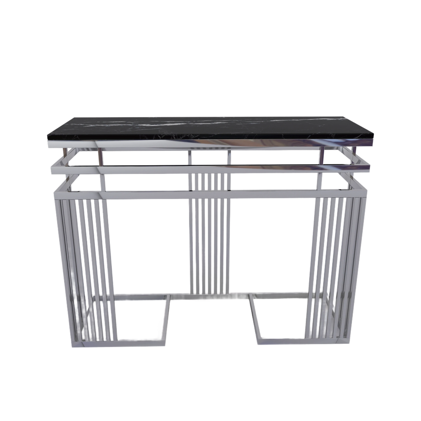 كونسول معدني بسطح رخام 