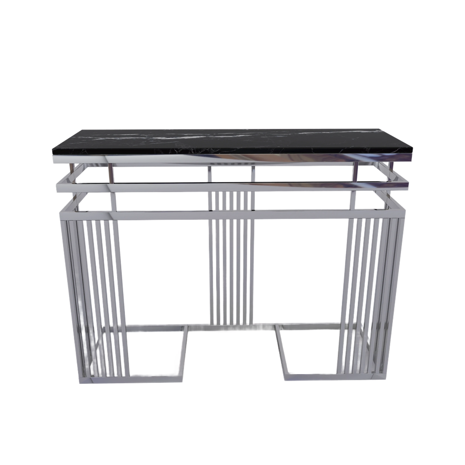 كونسول معدني بسطح رخام 