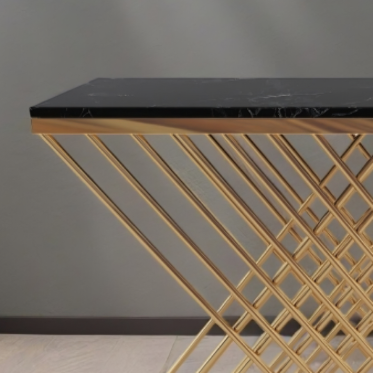 كونسول معدني بسطح رخام 