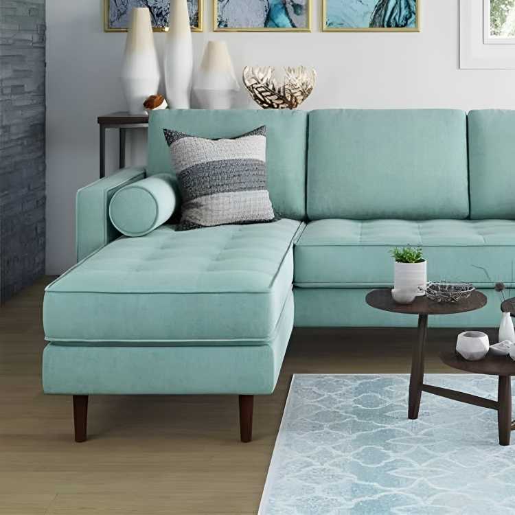 كنب زاوية خشب بتصميم حديث 