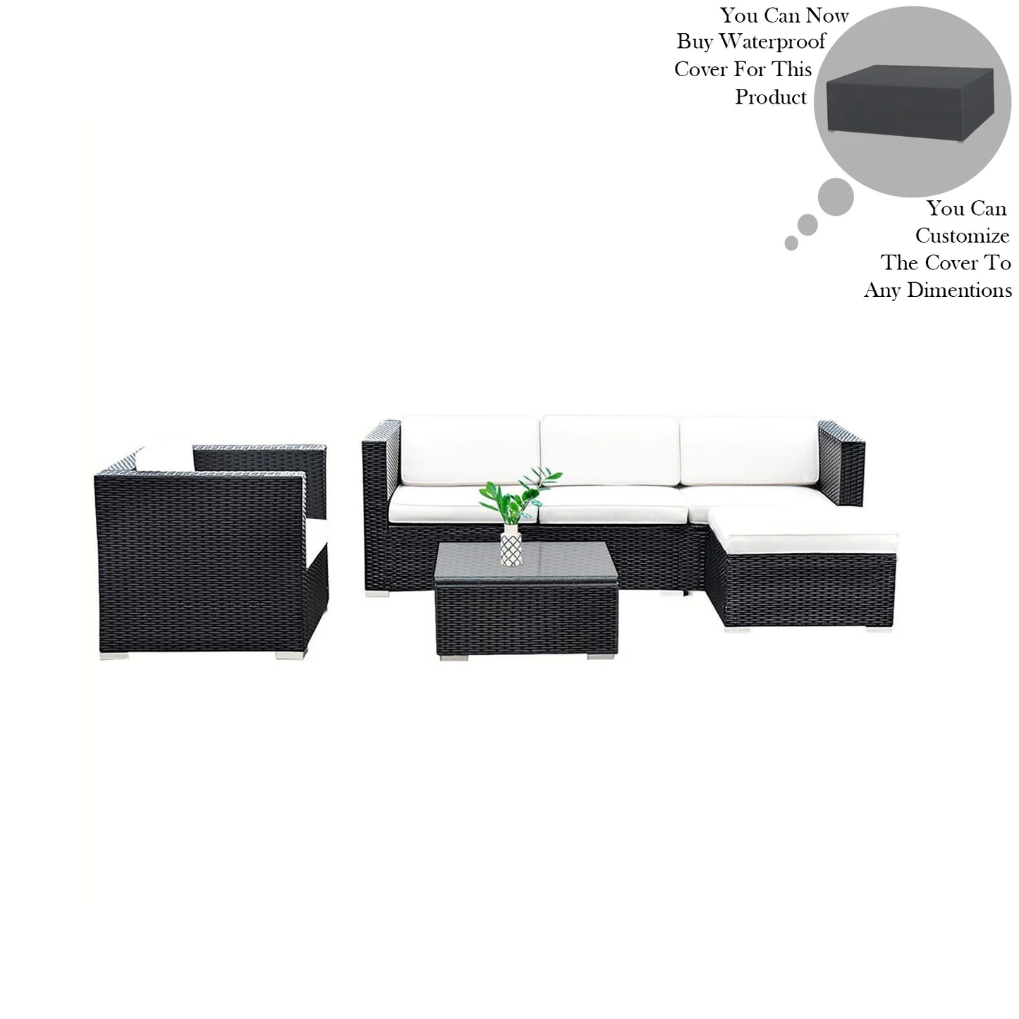 طقم خارجي معدن و راتان 