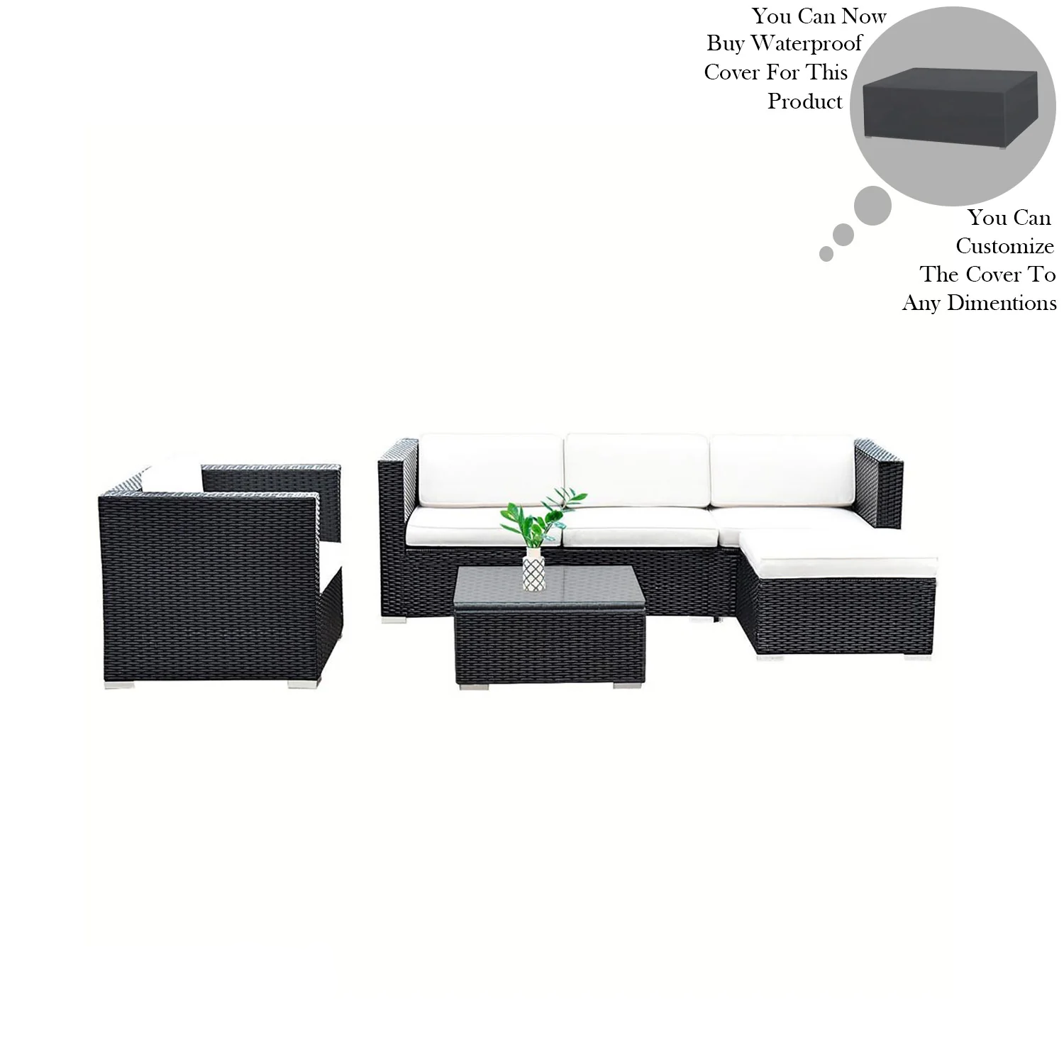 طقم خارجي معدن و راتان 