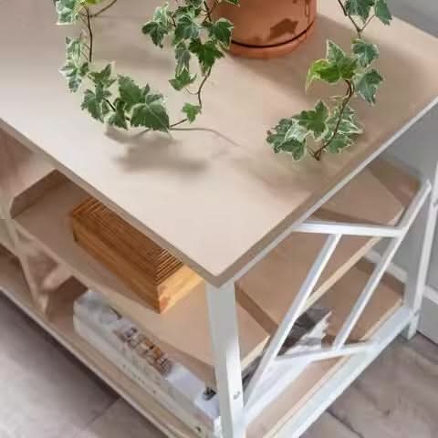 وحدة تخزين خشبية مستطيلة 