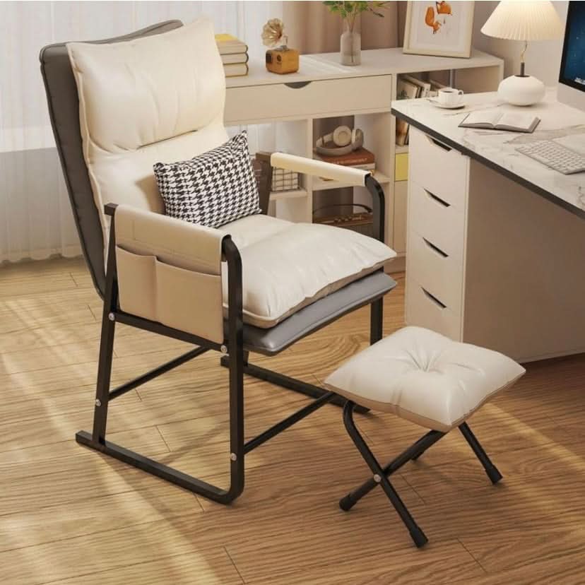 كرسي أسترخاء مع مسند قدم 