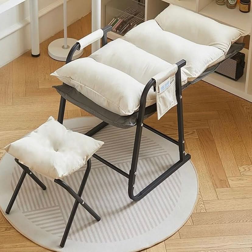 كرسي أسترخاء مع مسند قدم 