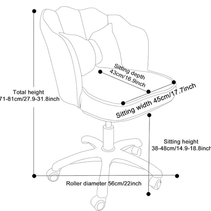 كرسي تسريحه مخمل وردي 