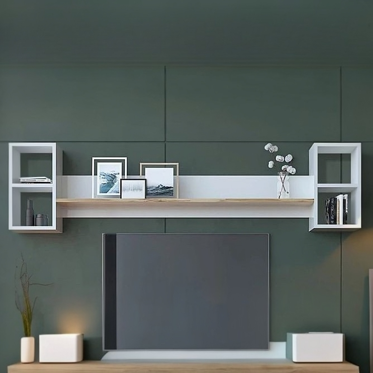 طاولة تلفاز مع وحدة علوية 