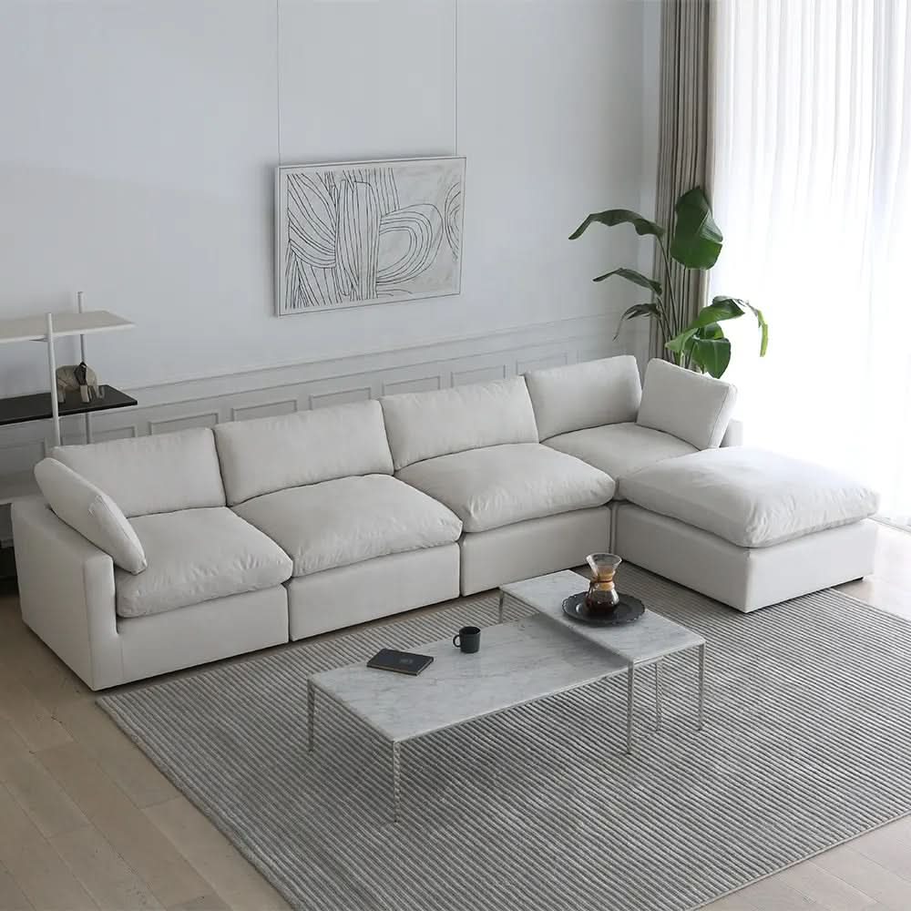 كنب زاوية بنمط بوهيمي خشبي 