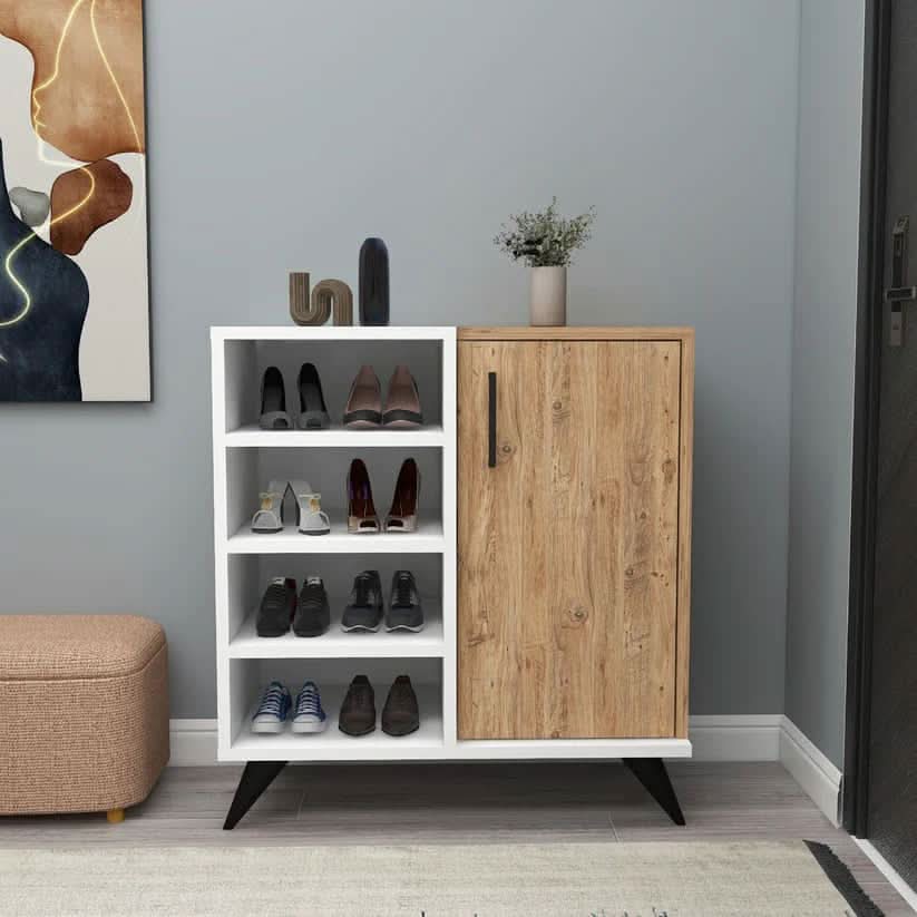خزانة أحذية أحذية بأرفف تخزين داخلي 