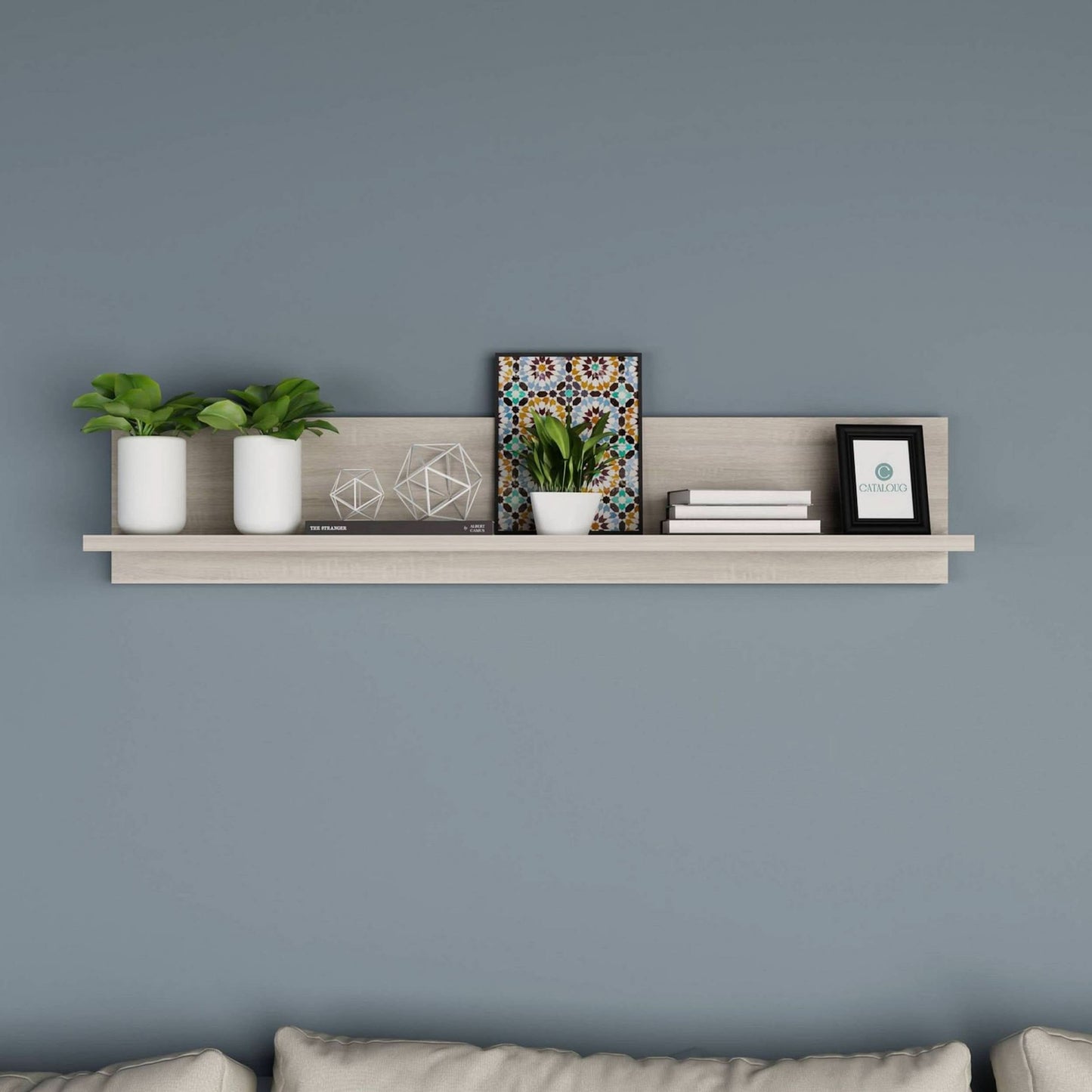 رف مستطيلي خشبي 