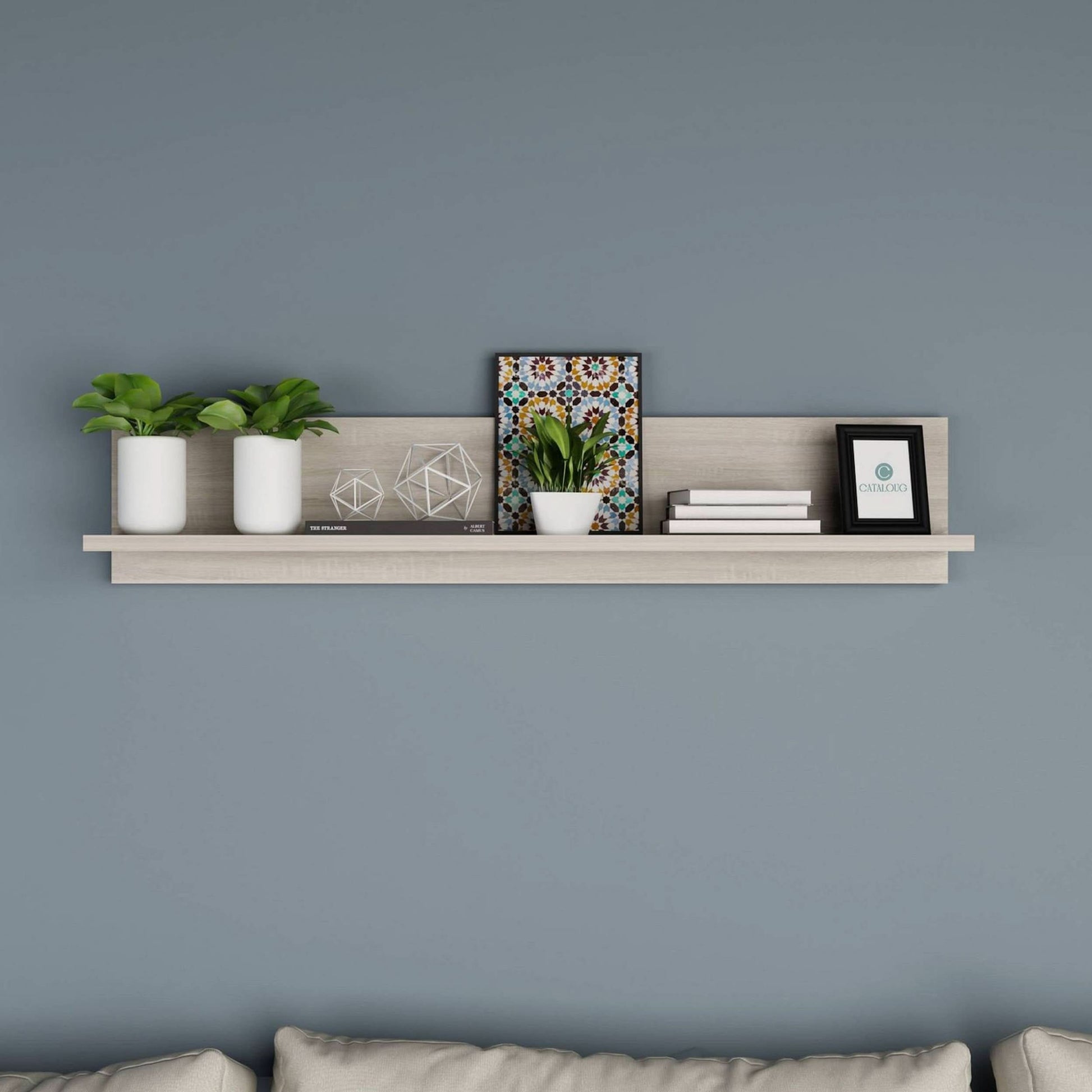 رف مستطيلي خشبي 