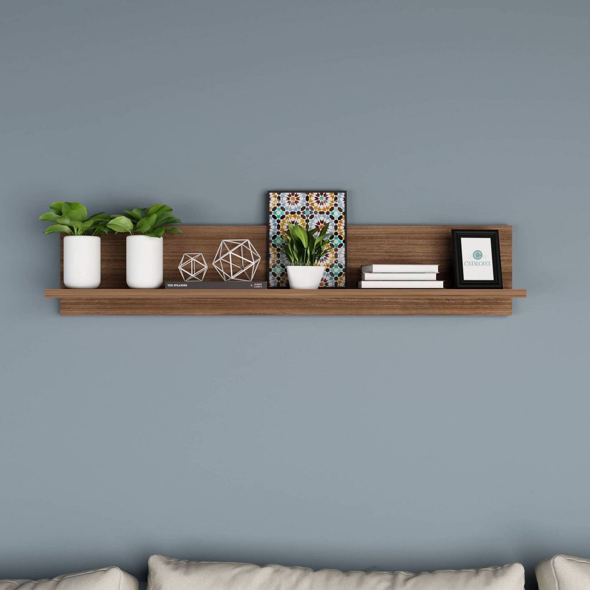 رف مستطيلي خشبي 