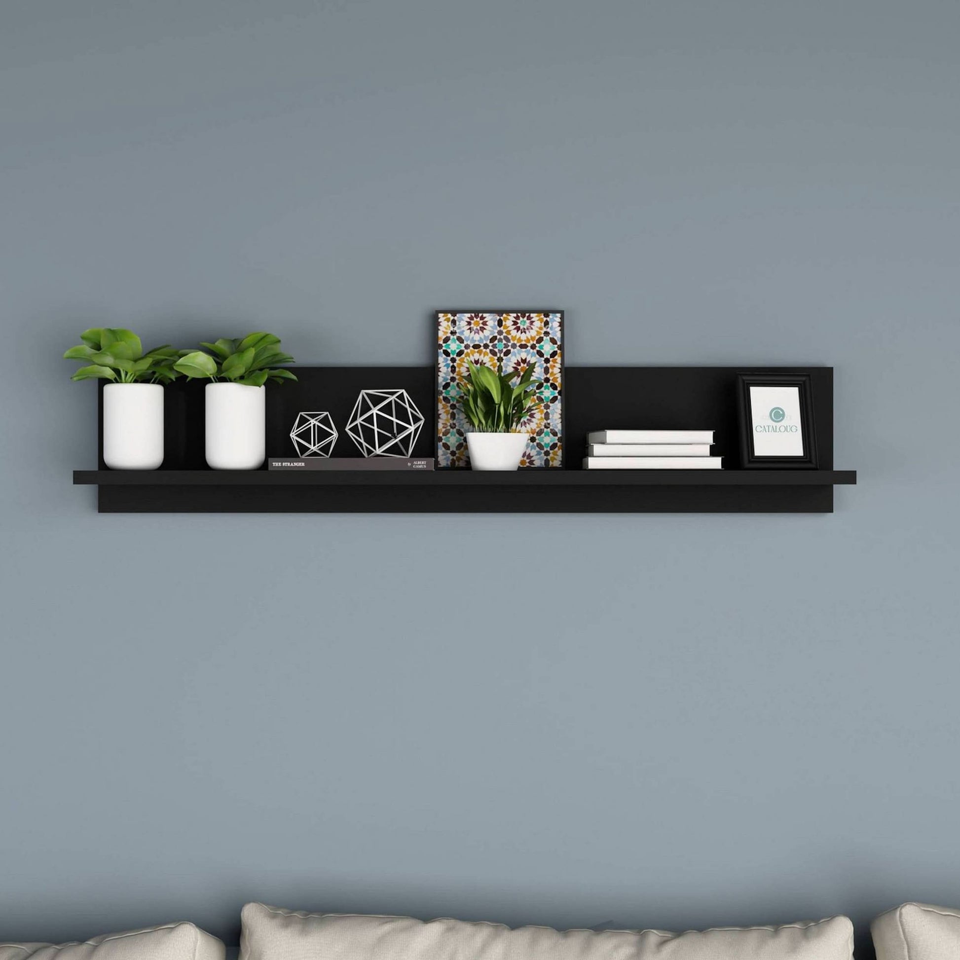 رف مستطيلي خشبي 