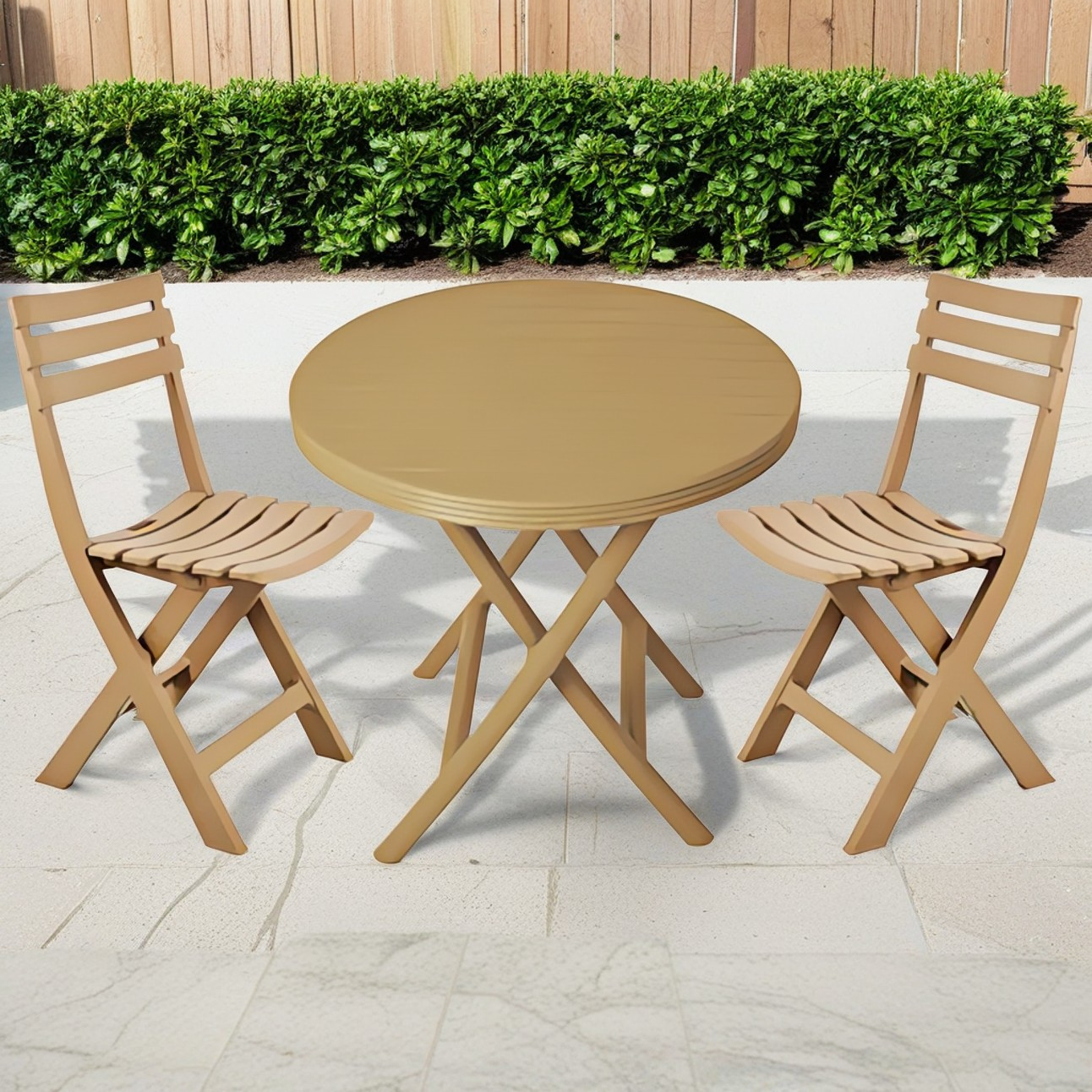 طقم شاطئ كرسين و طاولة متعدد الألوان 