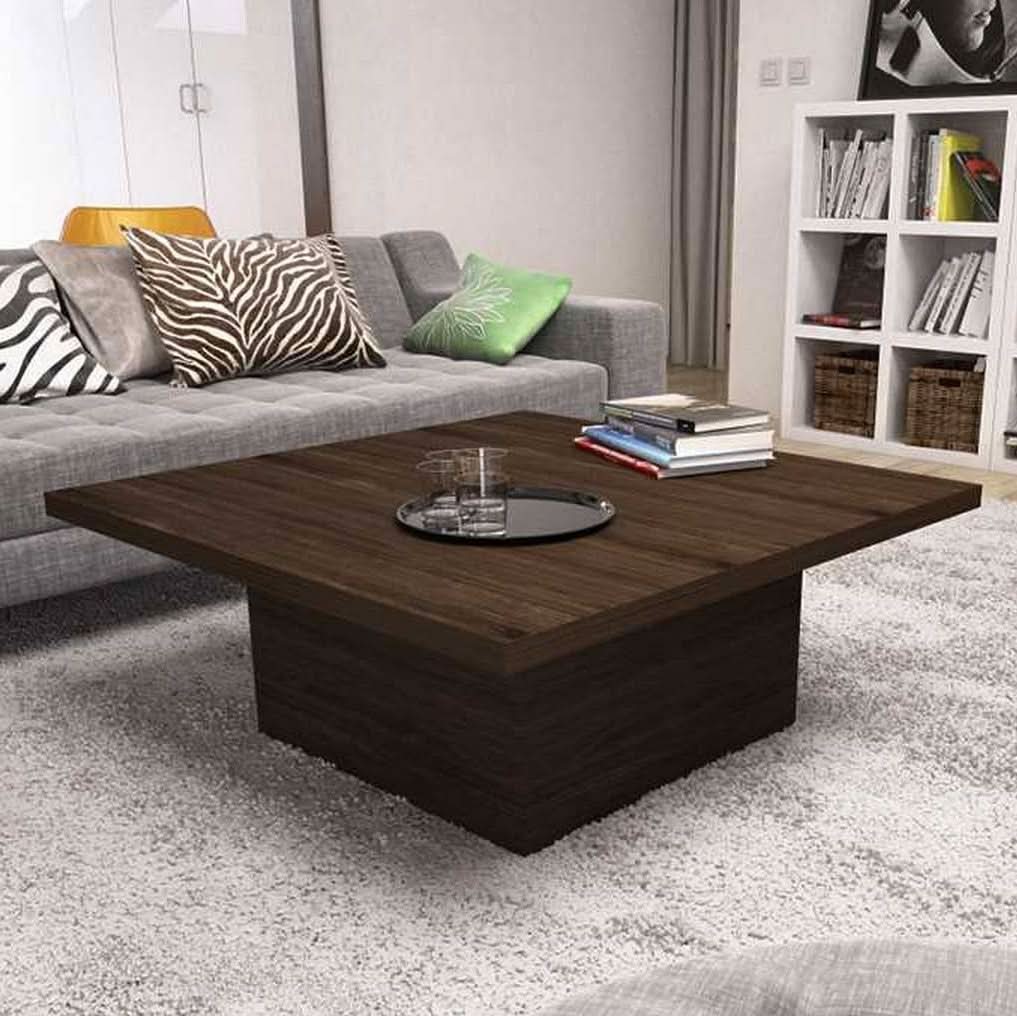 طاولة قهوة مربعة متعددة الألوان 