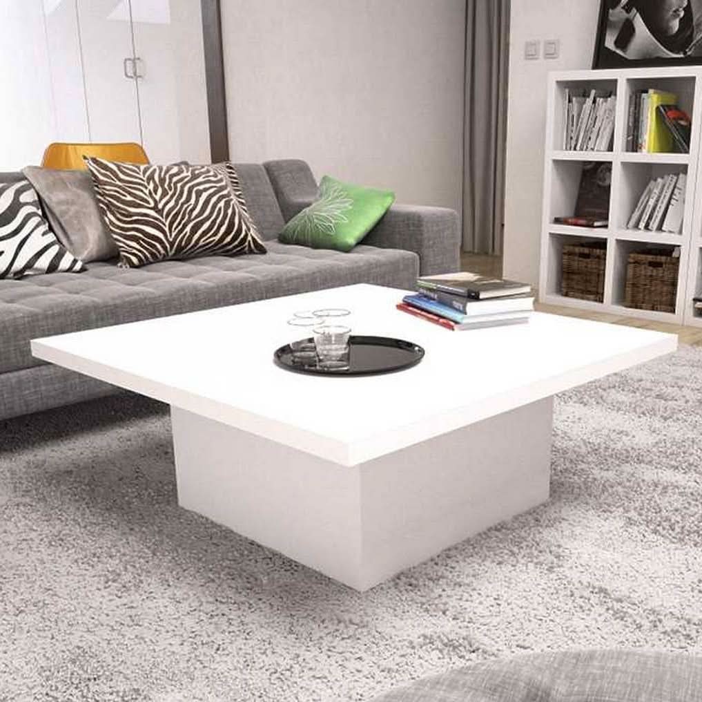 طاولة قهوة مربعة متعددة الألوان 