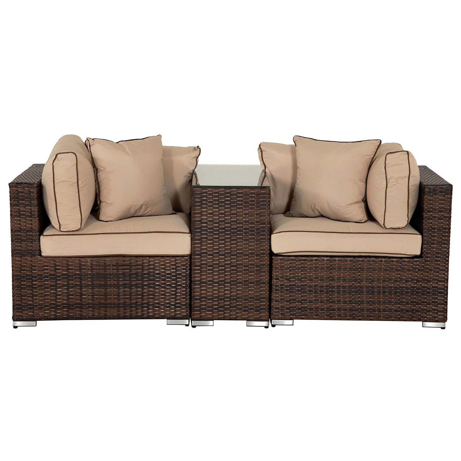 طقم خارجي معدن و راتان 