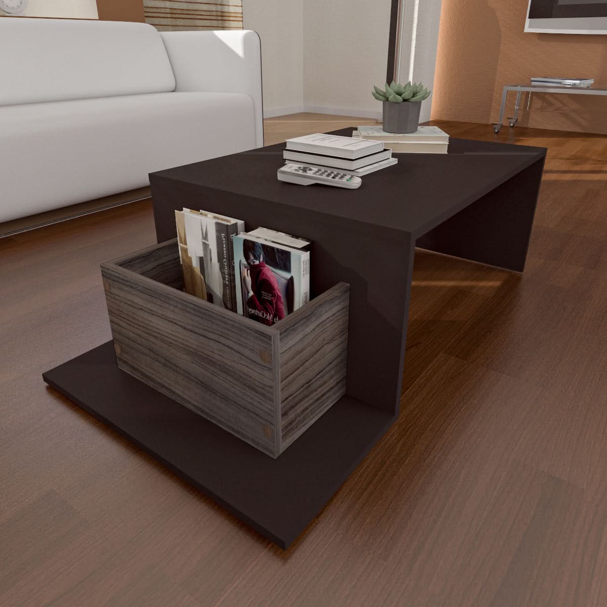 طاولة مزودة بوحدة جانبية 