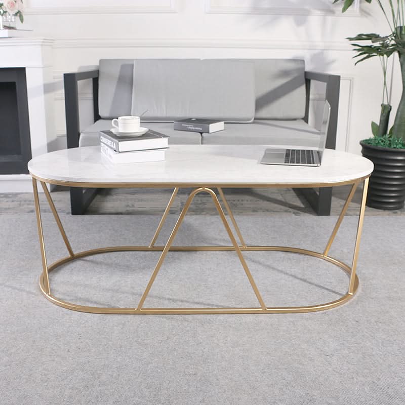 طاولة قهوة بيضاوية بتصميم مودرن 