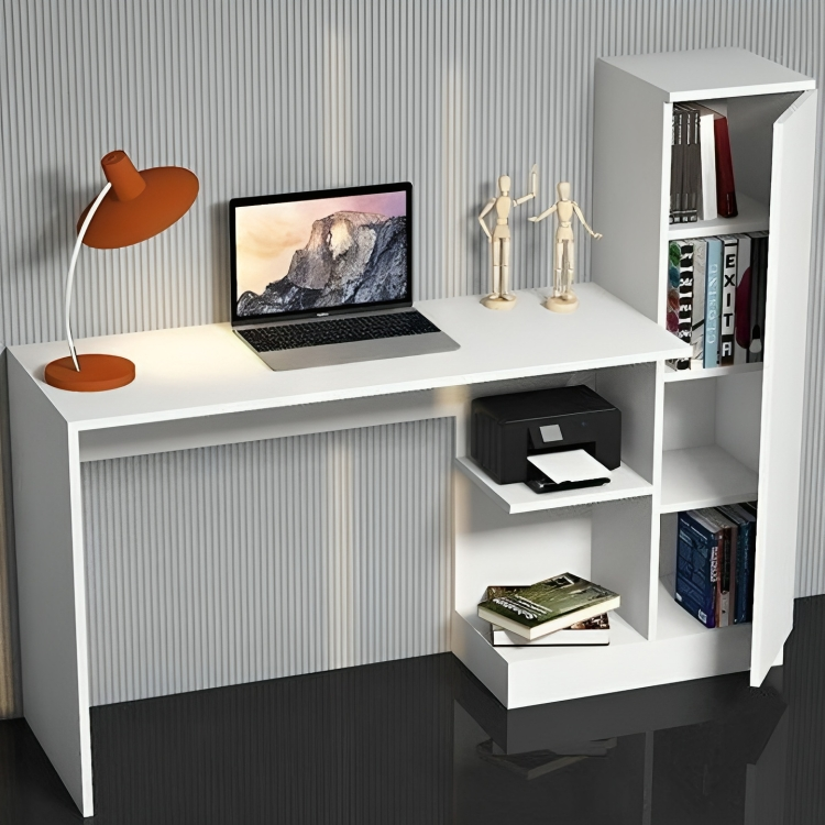 مكتب بوحدة تخزين جانبية 