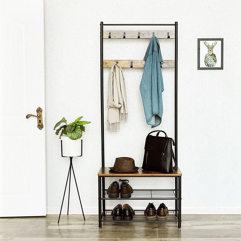 خزانة أحذية مزودة بعلاقة ملابس 