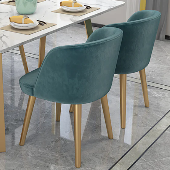 طقم سفرة معدني بسطح رخام 