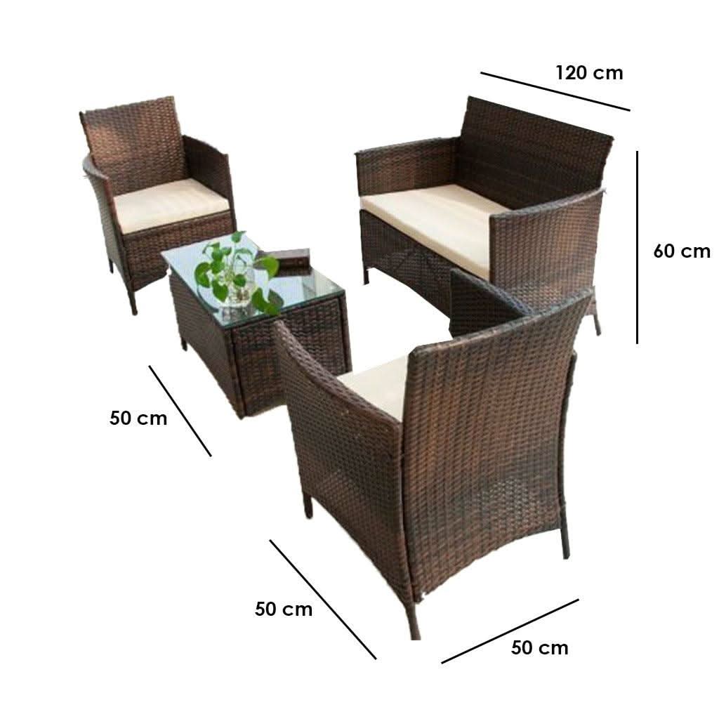 طقم خارجي حديد وراتان 