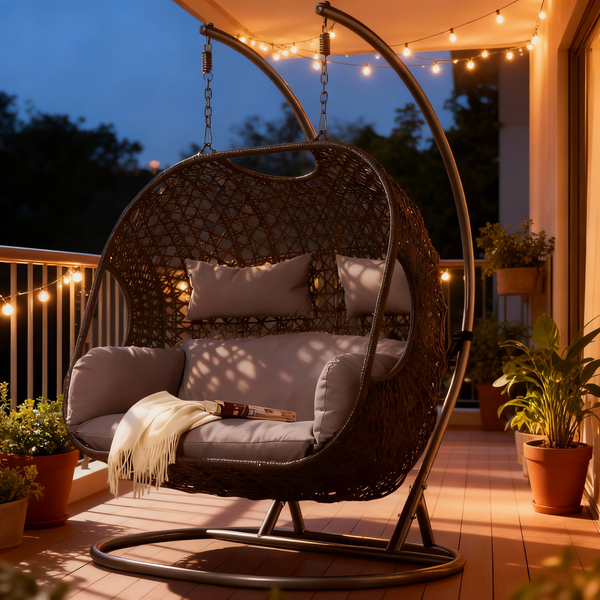 مرجيحة معدني وراتان