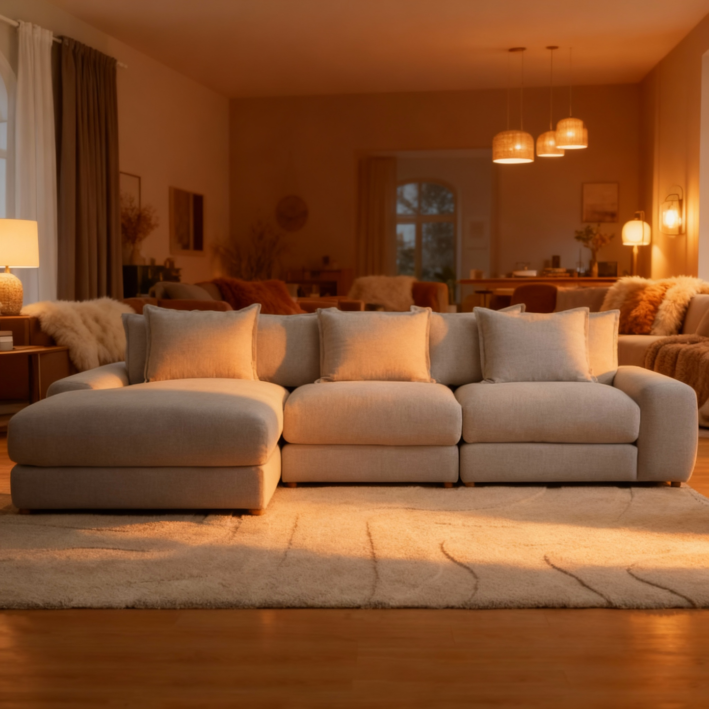 كنبة زاوية حرف ال فاخرة