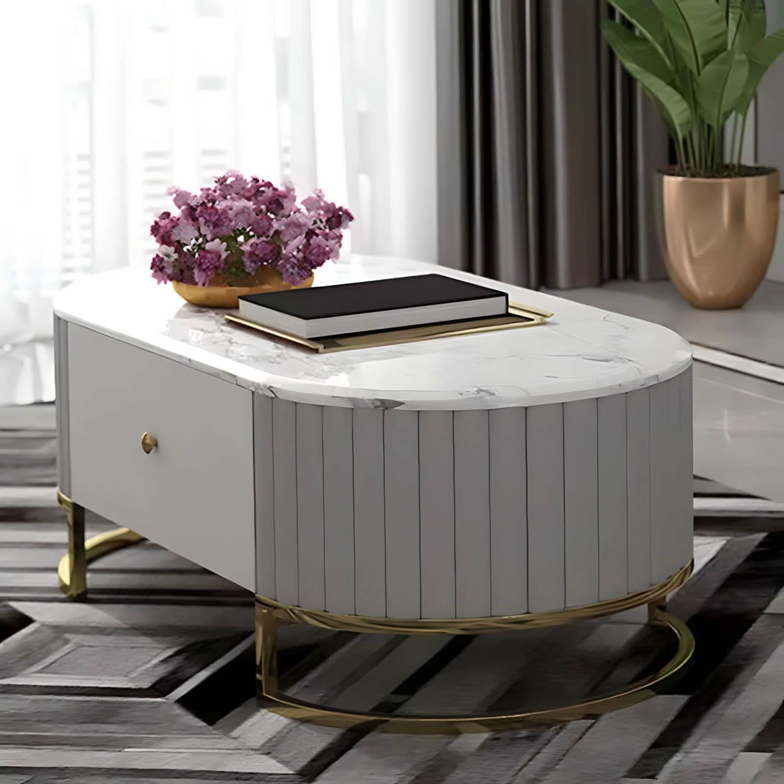 طقم طاولات ام دي اف و استانلس 