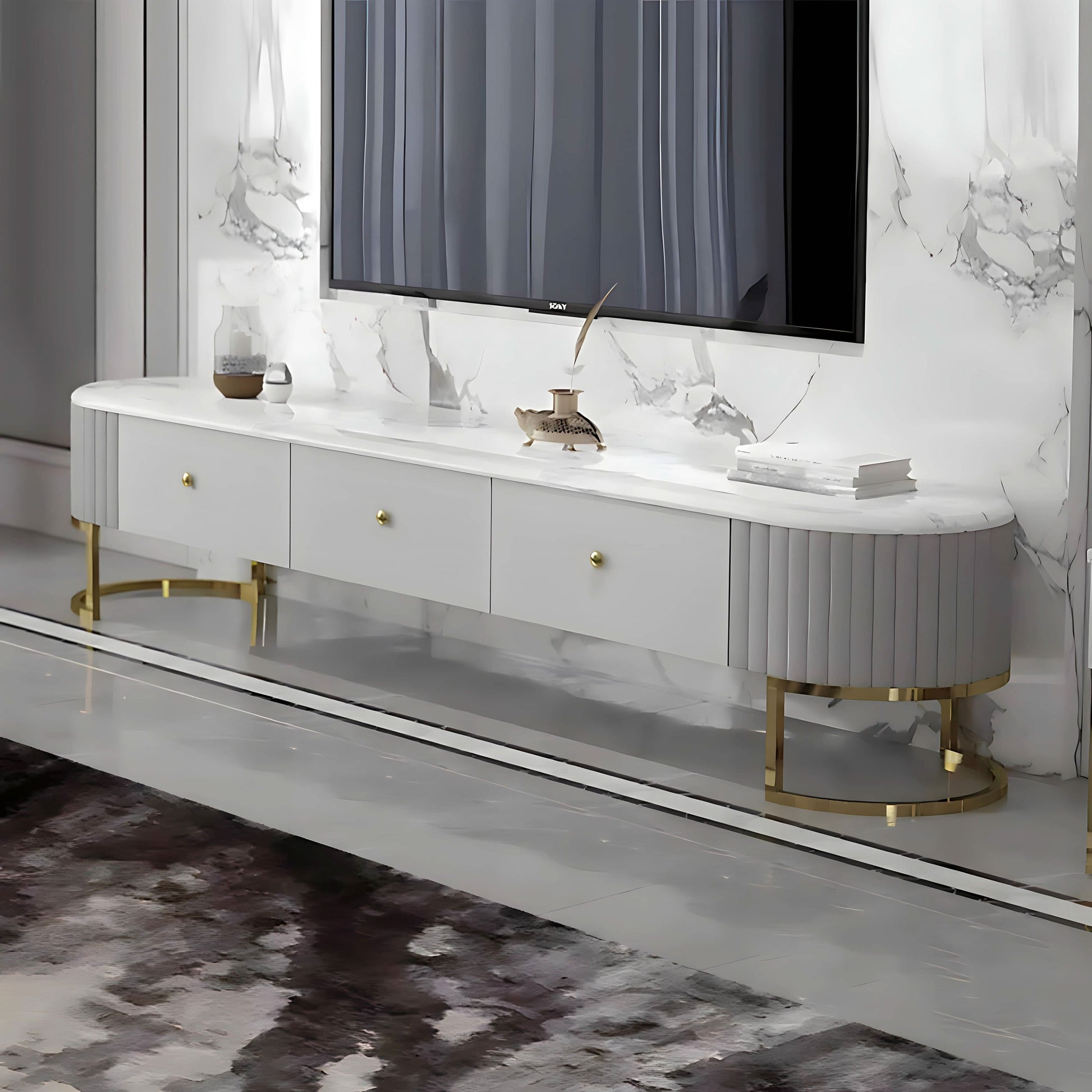 طقم طاولات ام دي اف و استانلس 