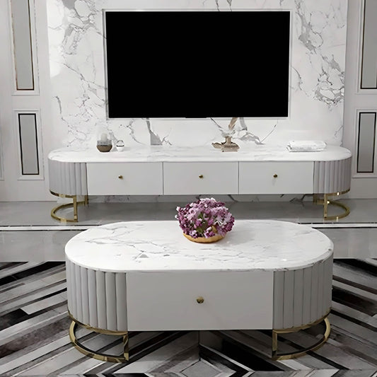 طقم طاولات ام دي اف و استانلس 